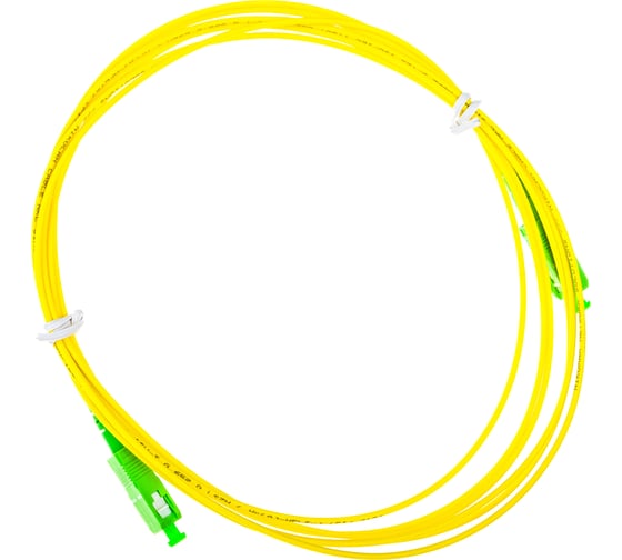 Соединительный волоконно-оптический шнур NIKOMAX желтый, 3м NMF-PC1S2C2-SCA-SCA-003