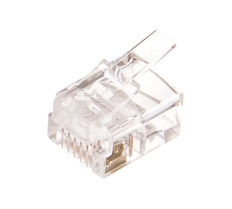 Телефонный коннектор NIKOMAX RJ12/6P6C круглый ввод, 100шт NMC-RJ66RE06UC1-100