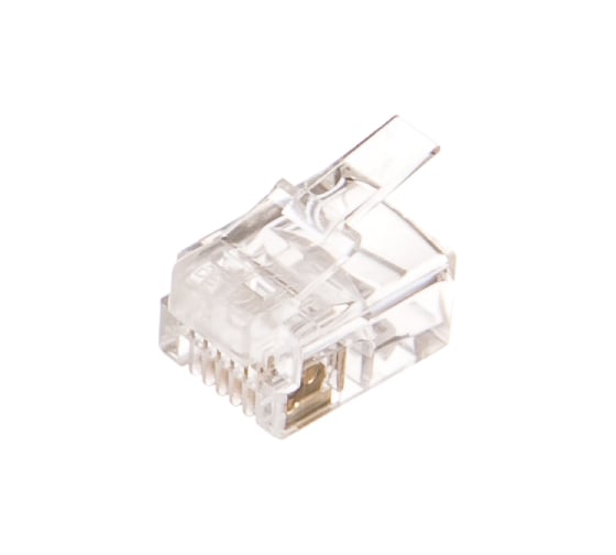 Телефонный коннектор NIKOMAX RJ12/6P6C круглый ввод, 100шт NMC-RJ66RE06UC1-100