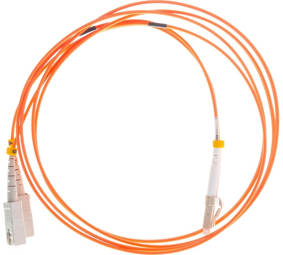 Переходной волоконно-оптический шнур NIKOMAX оранжевый, 2м NMF-PC2M2C2-SCU-LCU-002