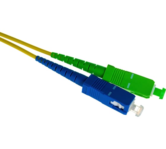 Переходной волоконно-оптический шнур NIKOMAX желтый, 1м NMF-PC1S2C2-SCU-SCA-001