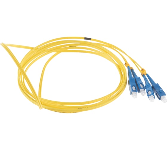 Соединительный волоконно-оптический шнур NIKOMAX желтый, 3м NMF-PC2S2C2-SCU-SCU-003