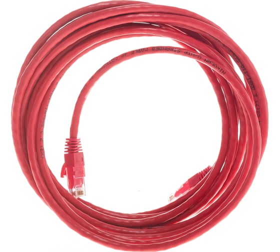 Коммутационный шнур NIKOMAX U/UTP 4 пары, красный, 5м NMC-PC4UD55B-050-RD