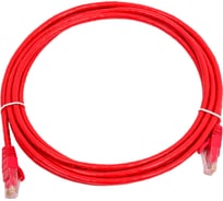 Коммутационный шнур NIKOMAX U/UTP 4 пары, красный, 3м NMC-PC4UD55B-030-RD