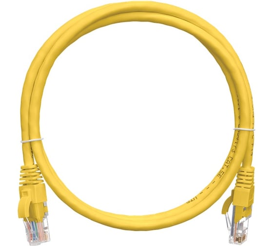 Коммутационный шнур NIKOMAX U/UTP 4 пары, желтый, 1,5м NMC-PC4UD55B-015-YL 1