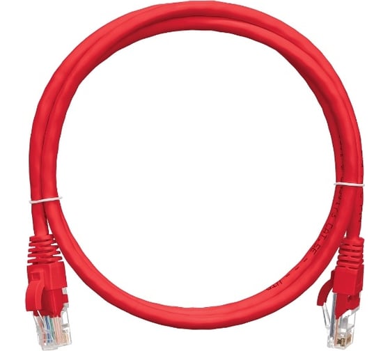 Коммутационный шнур NIKOMAX U/UTP 4 пары, красный, 1,5м NMC-PC4UD55B-015-C-RD