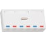 Корпус настенной розетки NIKOMAX 6 портов, белый NMC-MB6P-ST-WT 1