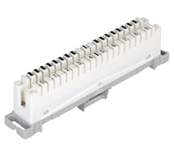 Плинт 10 пар NIKOMAX крепление под кронштейн, белый, 10шт NMC-PL10-DC-10