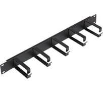 Кабельный органайзер NIKOMAX 19, 1U, глубина колец 80мм, черный, 2шт NMC-OK800-2