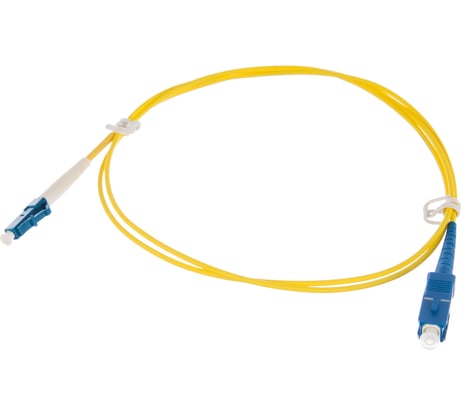 Переходной волоконно-оптический шнур NIKOMAX желтый, 1м NMF-PC1S2C2-SCU-LCU-001