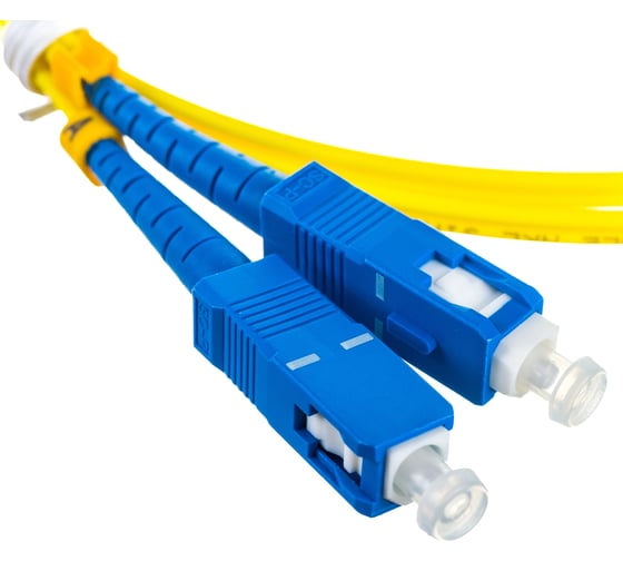 Переходной волоконно-оптический шнур NIKOMAX желтый, 1м NMF-PC2S2C2-SCU-LCU-001