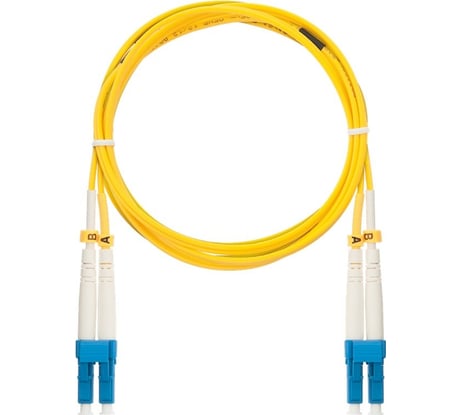 Соединительный волоконно-оптический шнур NIKOMAX желтый, 1м NMF-PC2S2C2-LCU-LCU-001