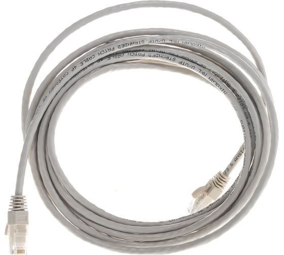 Коммутационный шнур NIKOMAX U/UTP 4 пары, серый, 5м NMC-PC4UD55B-050-GY