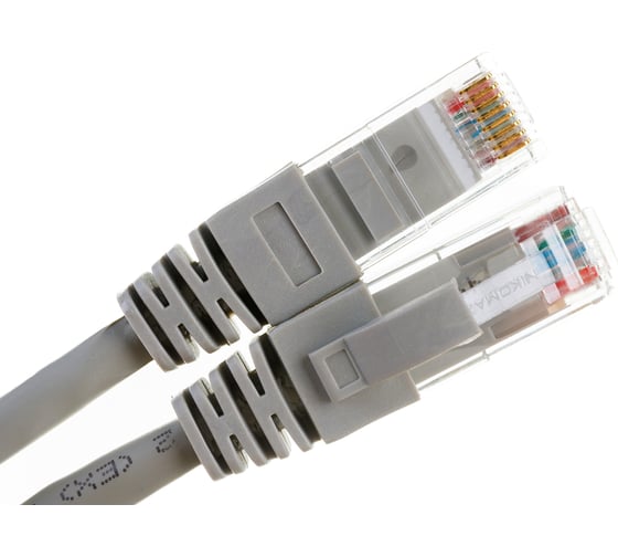 Коммутационный шнур NIKOMAX U/UTP 4 пары, серый, 2м NMC-PC4UD55B-020-C-GY