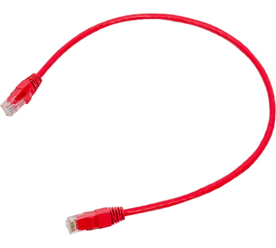 Коммутационный шнур NIKOMAX U/UTP 4 пары, красный, 0,5м NMC-PC4UD55B-005-RD