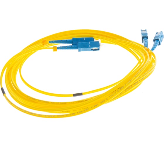 Соединительный волоконно-оптический шнур NIKOMAX желтый, 5м NMF-PC2S2C2-SCU-SCU-005