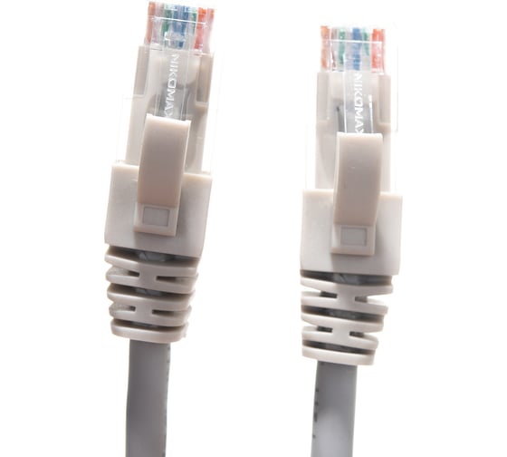 Коммутационный шнур NIKOMAX U/UTP 4 пары, серый, 15м NMC-PC4UD55B-150-C-GY