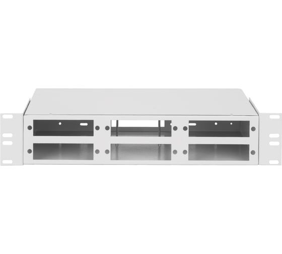 Оптический кросс NIKOMAX 19, 2U, до 48 SC/FC/ST портов или 96, стальной, серый NMF-RP48-BLANK-WS-2U-GY 1