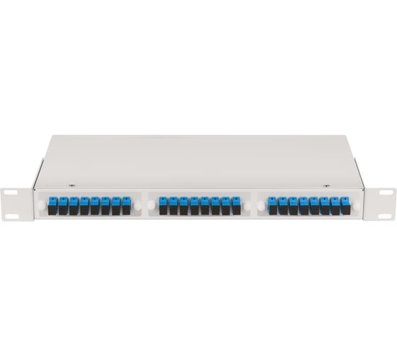 Оптический кросс NIKOMAX 19, 1U, укомплектованный на 24 порта, стальной, серый NMF-RP24LCUS2-WS-1U-GY