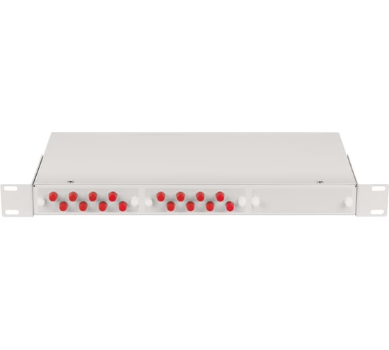 Оптический кросс NIKOMAX 19, 1U, укомплектованный на 16 портов, стальной NMF-RP16FCUS2-WS-1U-GY