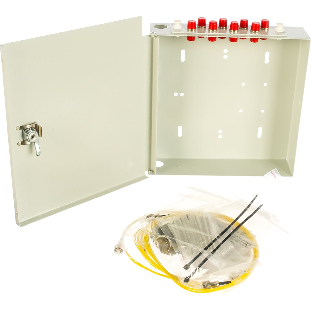 Оптический кросс NIKOMAX настенный, укомплектованный на 8 портов, с ...