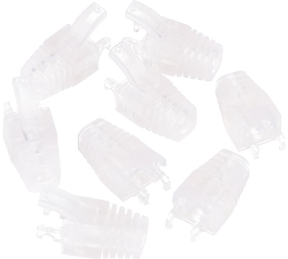 Защитный прозрачный колпачок для коннекторов RJ45 NIKOMAX 100шт NMC-RJBOOT65B-TR-100