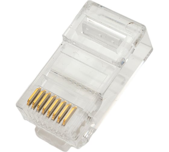 Коннектор NIKOMAX RJ45/8P8C под витую пару, круглый ввод, 100шт NMC-RJ88RZ50UD2-100