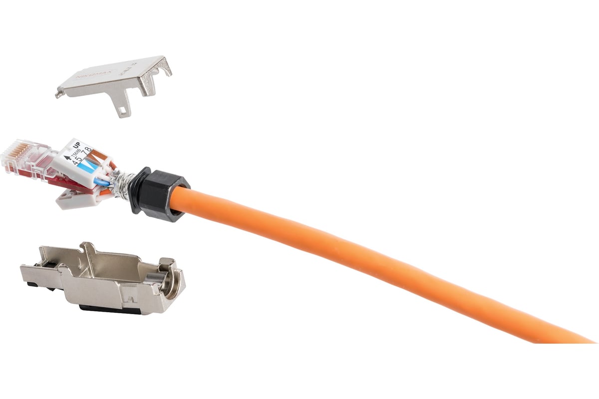 Коннектор NIKOMAX RJ45/8P8C под витую пару, полный экран, металлик NMC ...