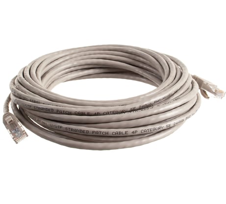 Коммутационный шнур NIKOMAX U/UTP 4 пары, серый, 10м NMC-PC4UD55B-100-GY