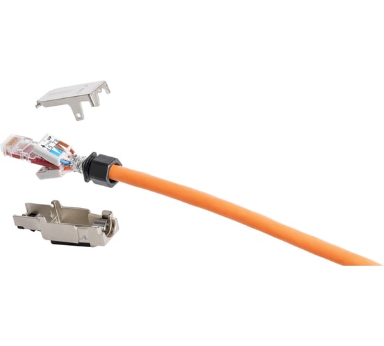 Коннектор NIKOMAX RJ45/8P8C под витую пару, полный экран, металлик NMC-RJ88SA2-NT-MT