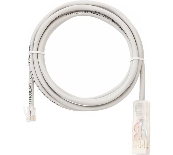 Коммутационный шнур NIKOMAX U/UTP 2 пары,серый, 1,5м NMC-PC2UC02T-015-GY
