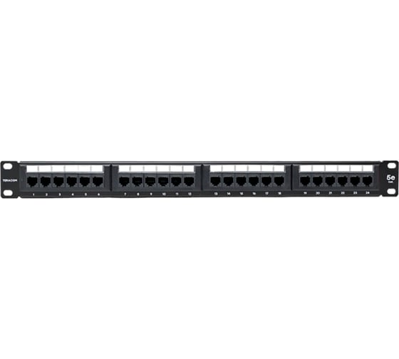 Патч-панель EKF teracom 19'' cat.5e 1u неэкранированная utp 24 порта rj-45 110 idc TRC-PPNL-5EUTP-1U24