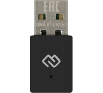 Сетевой адаптер DIGMA Wi-Fi + Bluetooth DWA-BT4-N150 N150 USB 2.0 (ант.внутр.) 1ант. (упак.:1шт) 1725704