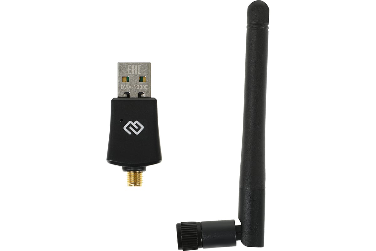 Сетевой адаптер DIGMA Wi-Fi DWA-N300E N300 USB 2.0 (ант.внеш.съем) 1ант.  (упак.:1шт) 1725711 - выгодная цена, отзывы, характеристики, фото - купить  в Москве и РФ