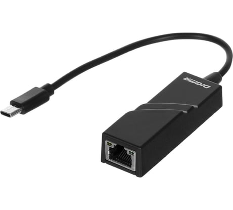 Сетевой адаптер DIGMA Fast Ethernet D-USBC-LAN100 USB Type-C (упак.:1шт) 1717083