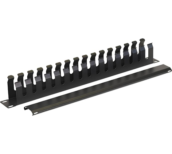 Панель-органайзер кабеля 5Bites гребенка / крышка / 1u / 19" / black CM-101B