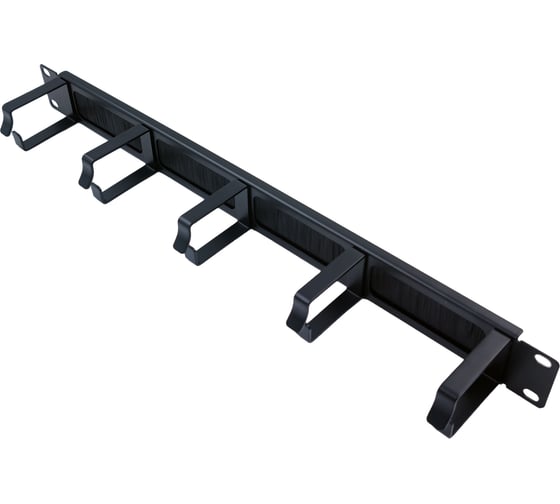 Панель-органайзер кабеля 5Bites 5 колец / щеточный ввод / 1u / 19" / black CM-109B 1