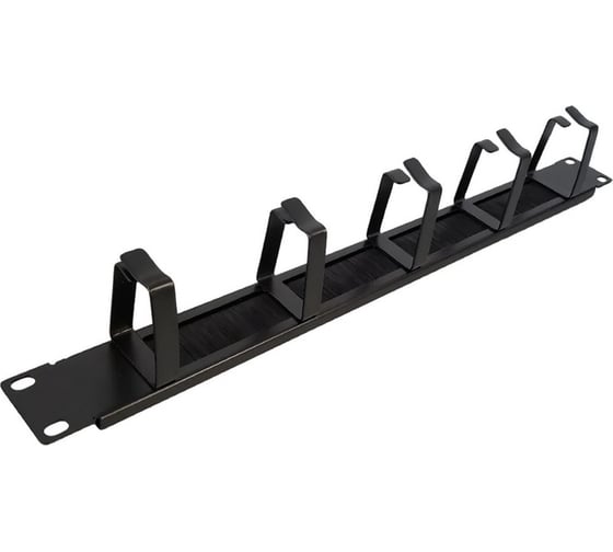 Панель-органайзер кабеля 5Bites 5 колец / щеточный ввод / 1u / 19" / black CM-109B