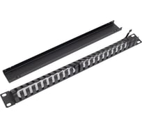 Панель-органайзер кабеля 5Bites гребенка / крышка / 1u / 19" / black CM-104B