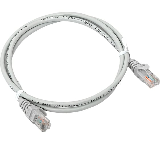 Неэкранированный патч-корд EKF TERACOM PRO Cat.5E UTP оболочка PVC серый (1,0м) TRP-5EUTP-PVC-1M-GY 1