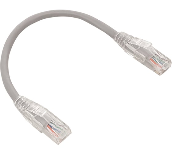 Неэкранированный патч-корд EKF TERACOM PRO Cat.5E UTP оболочка LSZH серый (0,2м) TRP-5EUTP-LSH-02M-GY