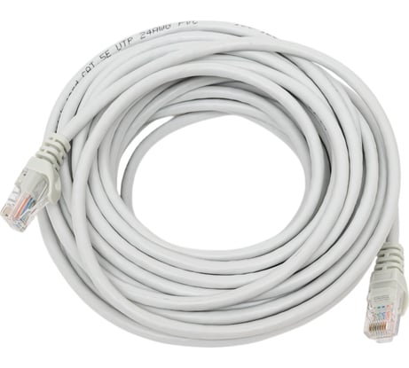 Неэкранированный патч-корд EKF TERACOM PRO Cat.5E UTP оболочка PVC серый (10,0м) TRP-5EUTP-PVC-10M-GY