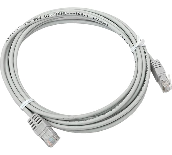 Неэкранированный патч-корд EKF TERACOM PRO Cat.5E UTP оболочка PVC серый (3,0м) TRP-5EUTP-PVC-3M-GY 1