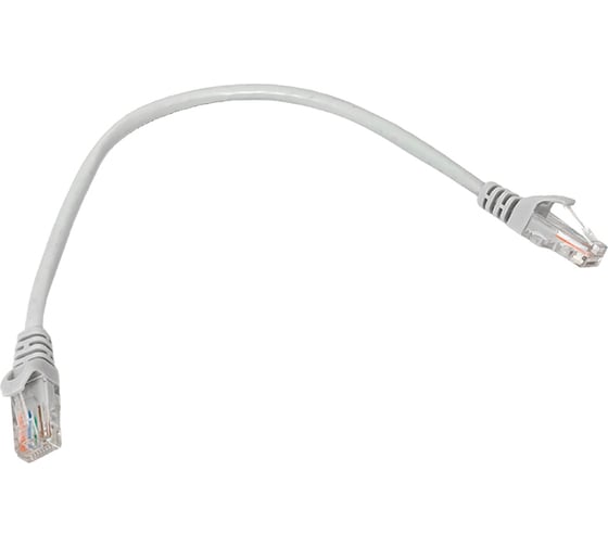 Неэкранированный патч-корд EKF TERACOM PRO Cat.5E UTP оболочка PVC серый (0,2м) TRP-5EUTP-PVC-02M-GY