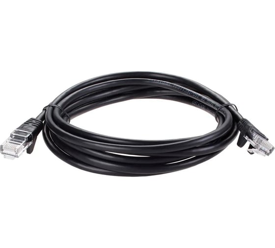 Литой патч-корд AOpen/Qust utp кат.5е 3m черный anp511-3m-bk ANP511_3M_BK 1