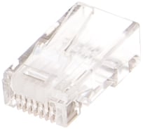 Универсальная вилка Cablexpert RJ-45 8P8C кат.6, контакты 30 микрон 100 шт LC-8P8C-002