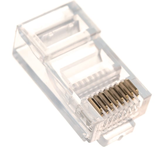 Универсальная вилка Cablexpert RJ-45 8P8C кат.5e, контакты 6 микрон 100 шт. PLUG3UP6/5