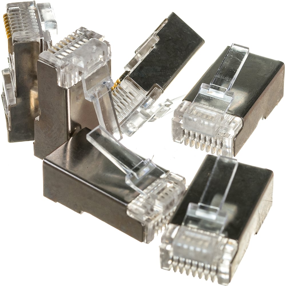 Вилка Cablexpert RJ-45 8P8C универсальная кат.5e экранирован контакты ...