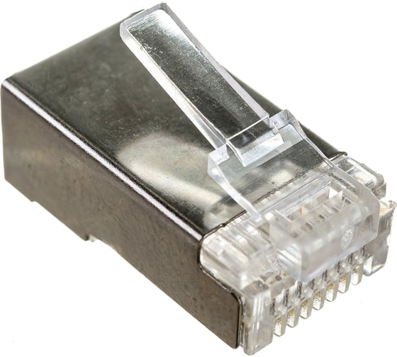 Вилка Cablexpert RJ-45 8P8C универсальная кат.5e экранирован контакты 30 мкр 100 шт. PLUG5SP