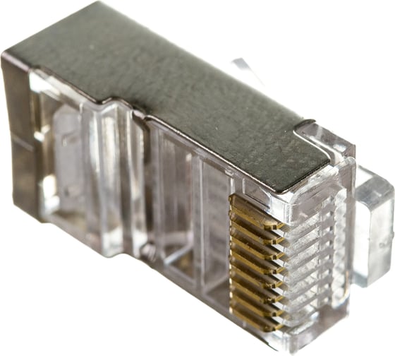 Вилка Cablexpert RJ-45 8P8C универсальная кат.5e экранирован контакты 30 мкр 100 шт. PLUG5SP